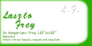 laszlo frey business card